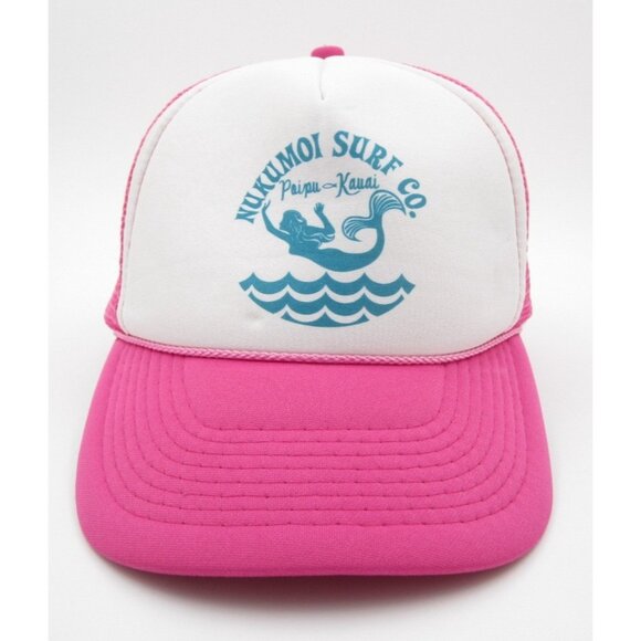 Nukumoi Surf Co Paipu Kaui Mermaid Adjustable Trucker Hat (C) - Picture 1 of 6